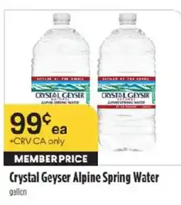 Raley's Crystal Geyser Alpine Spring Water offer