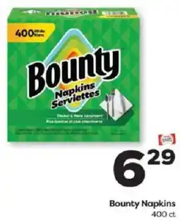 Weis Markets Bounty Napkins offer