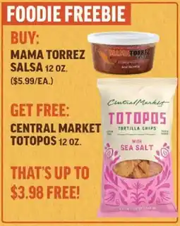 Central Market Mama torrez salsa offer