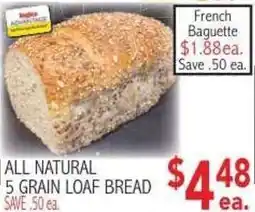 Ingles Markets All natural 5 grain loaf bread offer