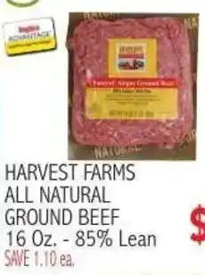 Ingles Markets Harvest Farms all natural ground beef offer