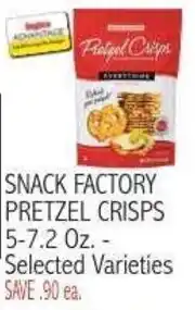 Ingles Markets Snack Factory Pretzel Crisps offer