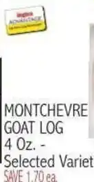 Ingles Markets Montchevre goat log offer
