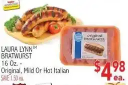 Ingles Markets Laura Lynn Bratwurst offer