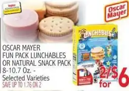 Ingles Markets Oscar Mayer Fun Pack Lunchables or Natural Snack Pack offer