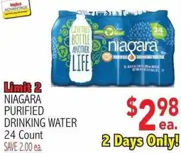 Ingles Markets Niagara purified drinking water offer