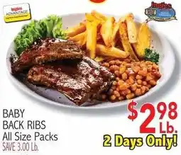 Ingles Markets Indigo baby back ribs offer