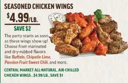 Central Market Central Market all-natural, air-chilled chicken wings offer