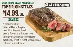 Central Market Usda prime black angus beef top sirloin steaks offer