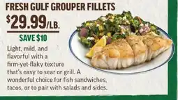Central Market Fresh Gulf Grouper Fillets offer
