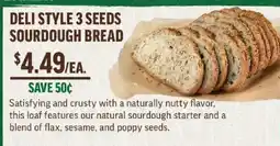 Central Market Deli Style 3 Seeds Sourdough Bread offer