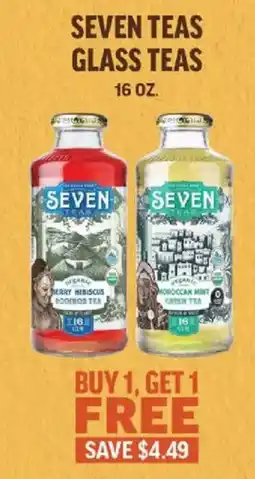 Central Market Seven Teas glass teas offer