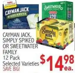 Ingles Markets Cayman Jack, Simply Spiked or Sweetwater Family offer