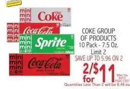 Ingles Markets Coke Group of Products offer