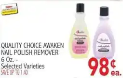 Ingles Markets Quality Choice Awaken Nail Polish Remover offer