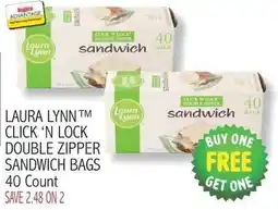 Ingles Markets Laura Lynn click 'n lock double zipper sandwich bags offer