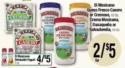 Big Saver Foods El Mexicano Queso Fresco Casero or Cremoso offer