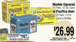 Big Saver Foods Modelo Especial or Pacifico Beer offer