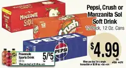 Big Saver Foods Pepsi, Crush or Manzanita Sol Soft Drink offer