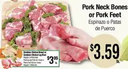 Big Saver Foods Pork Neck Bones or Pork Feet offer