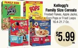 Big Saver Foods Kellogg's Family Size Cereals offer