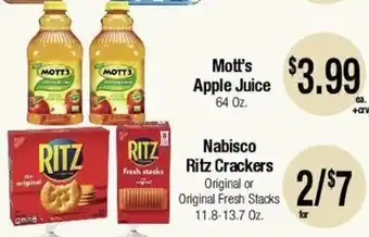 Big Saver Foods Mott's Apple Juice offer