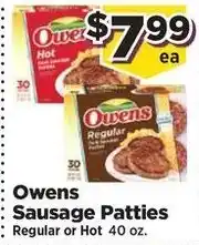 Food Town Owens Sausage Patties offer