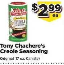 Food Town Tony Chachere's Creole Seasoning offer