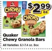 Food Town Quaker Chewy Granola Bars offer