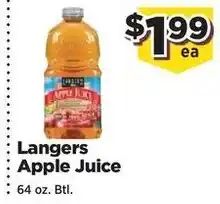 Food Town Langers Apple Juice offer