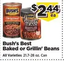 Food Town Bush's Best Baked or Grillin' Beans offer