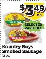 Food Town Kountry Boys Smoked Sausage offer