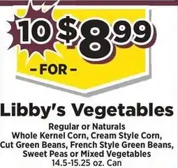 Food Town Libby's Vegetables offer