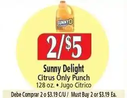 Food City Sunny Delight Citrus Only Punch offer