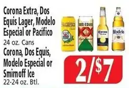 Food City Corona, Dos Equis, Modelo Especial or Pacifico offer