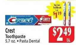 Food City Crest Toothpaste offer