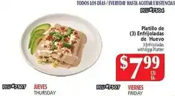 Food City 3 Enfrijoladas with Eggs Platter offer