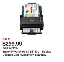 Office Depot Epson WorkForce ES-400 II Duplex Desktop Color Document Scanner with Auto Document Feeder offer