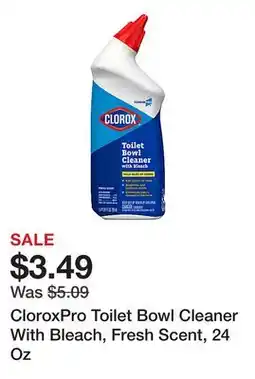 Office Depot CloroxPro Toilet Bowl Cleaner With Bleach, Fresh Scent, 24 Oz offer