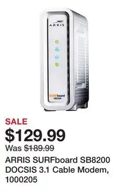 Office Depot ARRIS SURFboard SB8200 DOCSIS 3.1 Cable Modem, 1000205 offer