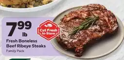 Save a Lot Fresh Boneless Beef Ribeye Steaks offer