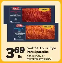 Save a Lot Swift St. Louis Style Pork Spareribs offer