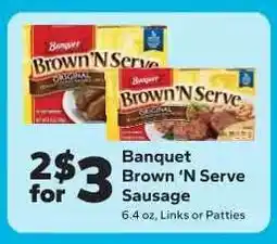 Save a Lot Banquet Brown'N Serve Sausage offer