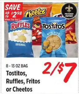 Rouses Tostitos, Ruffles, Fritos or Cheetos offer