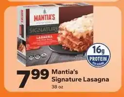 Save a Lot Mantia's Signature Lasagna offer
