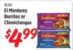 Rouses El Monterey Burritos or Chimichangas offer
