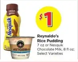 Food 4 Less Reynaldo's Rice Pudding or Nesquik Chocolate Milk offer