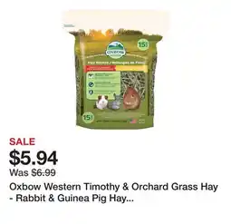 Petsmart Oxbow Western Timothy & Orchard Grass Hay - Rabbit & Guinea Pig Hay - High Fiber - 15oz-90oz offer