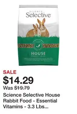 Petsmart Science Selective House Rabbit Food - Essential Vitamins - 3.3 Lbs - Veterinarian Recommended offer