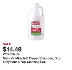 Petsmart Nature's Miracle Carpet Shampoo, Bio-Enzymatic Deep-Cleaning Pet Stain And Odor Remover offer